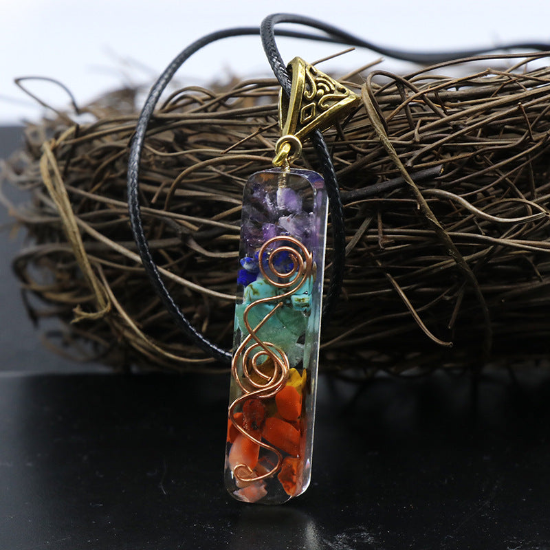 Natural Agate Crystal Pendant Necklaces - Various Sizes and Colors