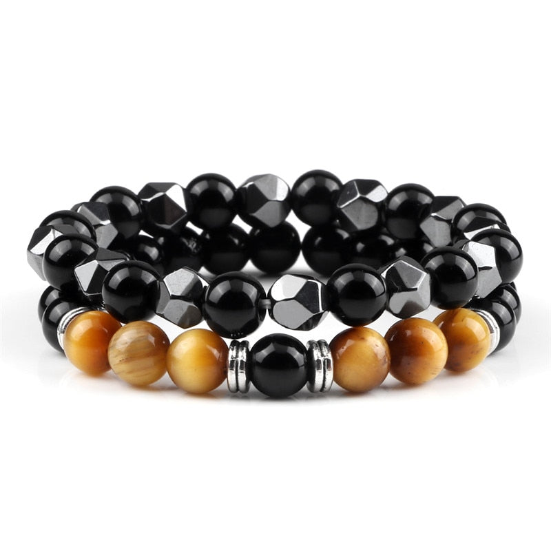 Unisex natural stone bracelet, elegant and trendy