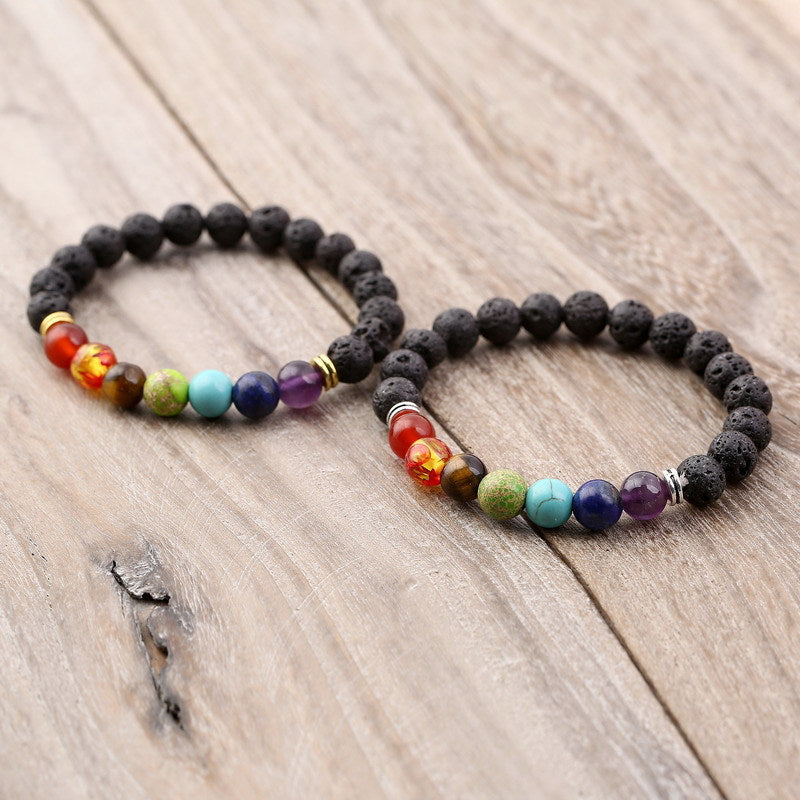 Natural Volcanic Stone Bracelet, Positive Energy and Wellness