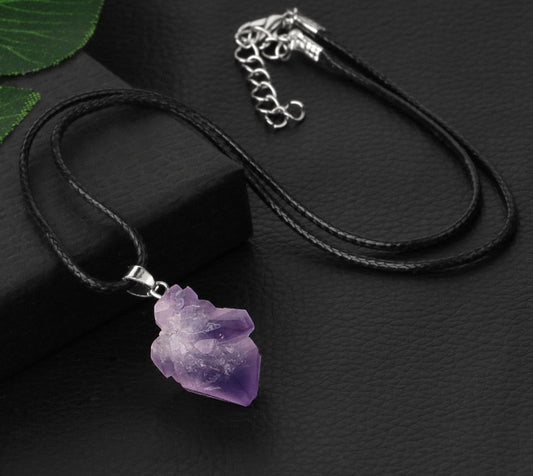 Irregular natural healing stone necklace pendants